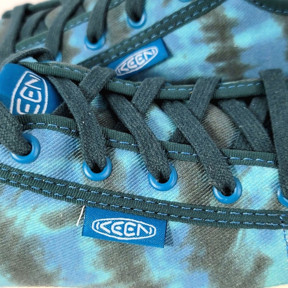 Keen Elsa V Sneakers Tie Dye Star White Canvas Womens 9 Shoes Blue Green Laces - Picture 4 of 16